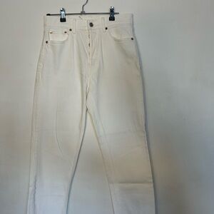 GAP White High-Rise Straight Jeans